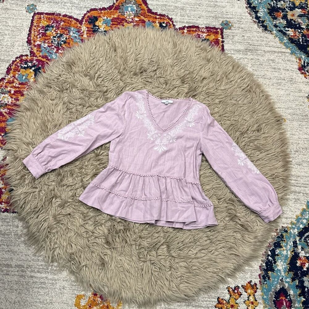 Fate embroidered purple Blouse small